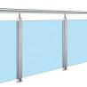 Buy cheap OEM Balcony Stainless Steel Glass Balustrade With Wood Handrail from wholesalers
