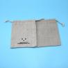 Buy cheap Fashionable Linen / Jute Drawstring Bag For Earring Packaging Small Size from wholesalers