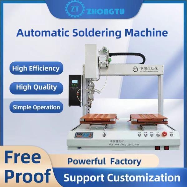 Buy cheap 200-480C Soldering Iron Temperature Range Single Head Double Stations Desktop Automatic Soldering Machine from wholesalers