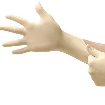 Light Yellow Powder Free Disposable Latex Examination Gloves 4g 5g