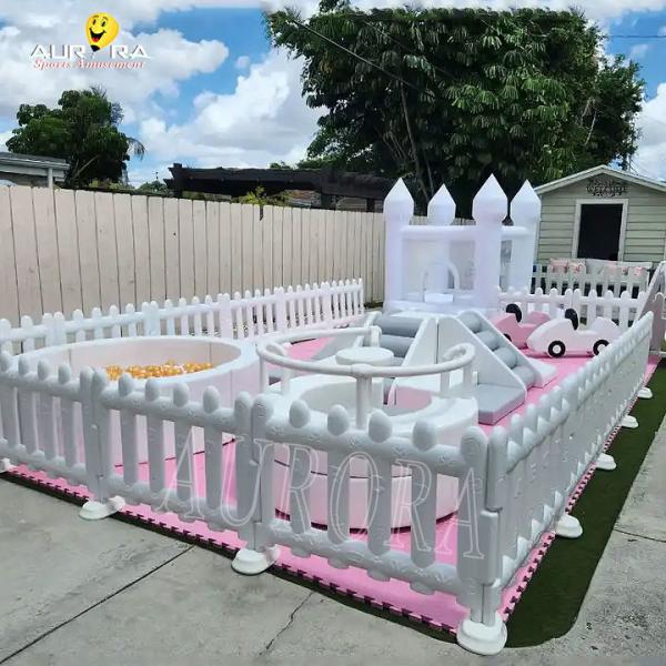 White Pink Soft Play Package Set Playground Baby Indoor Outdoor Soft Play