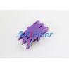 Buy cheap 100% Test Fiber Optic Adapter OM4 LC with Purple Housing for 10G from wholesalers