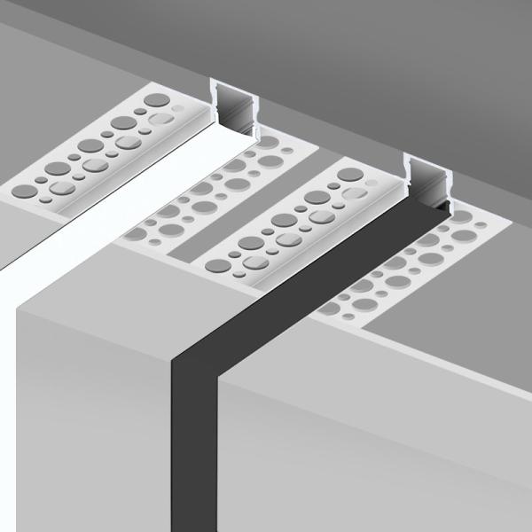 Buy cheap ROHS LED Plasterboard Profile Extrusion Housing For Ceiling Lighting from wholesalers