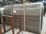 White Wooden Vein Grey Marble Stone Countertops 2cm Thickness Big Slab