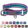 Buy cheap 3M Reflective Soft Nylon Dog Collar Multi Colored Stripe Customized Size from wholesalers