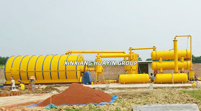 Electric Heating Pyrolysis Tyre Recycling Plant Huayin 10 Ton