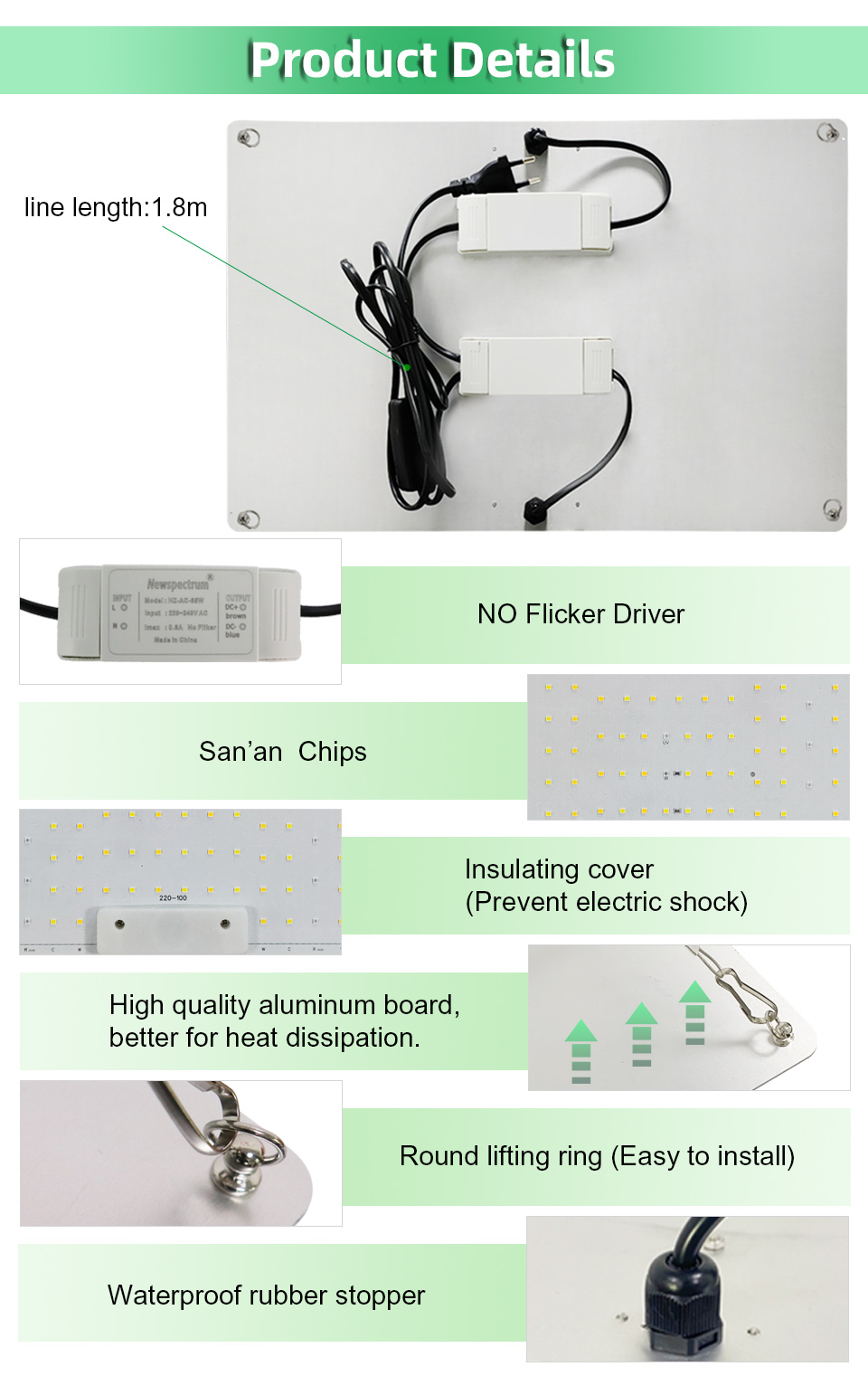 150W 65 Watt Plant Light Growth Phyto Lamp For Greenhouse Plants