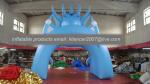 10m long white Sport event Inflatable Football Helmet Entrance Tunnel with logo