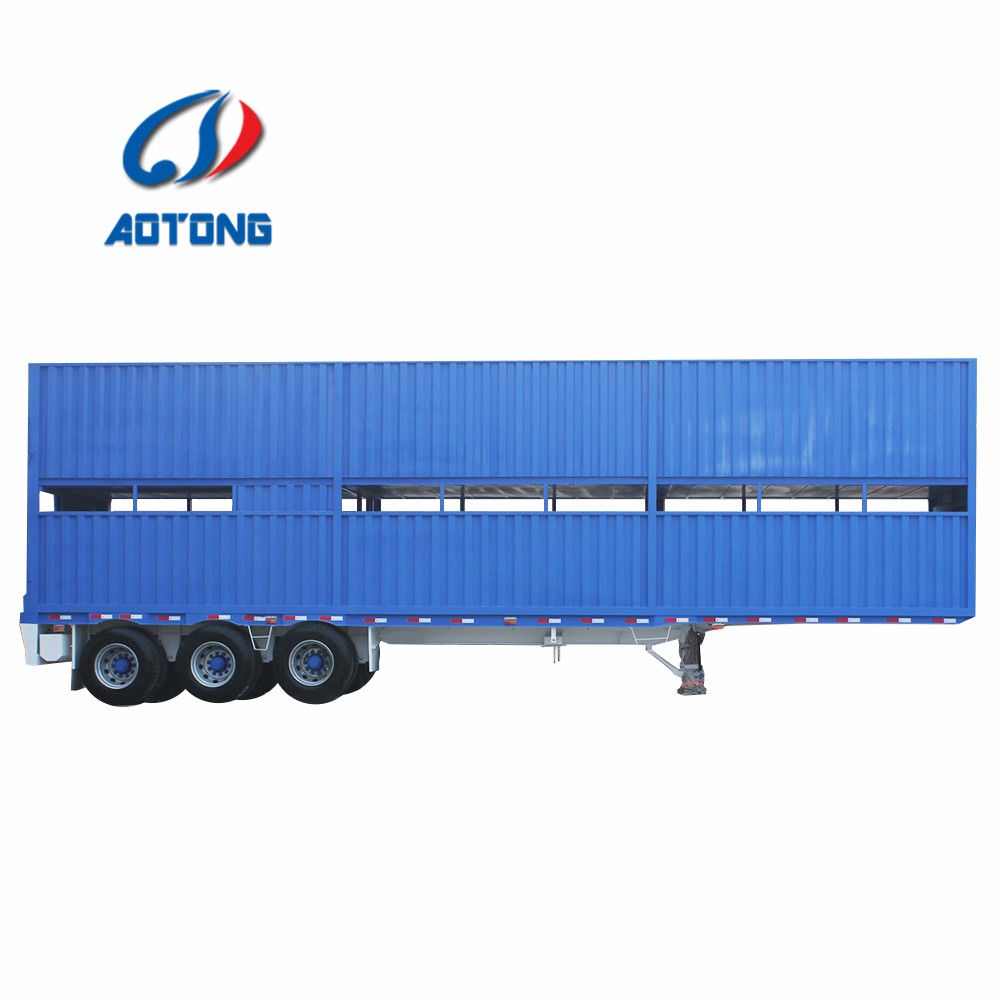 50Ton Leaf Spring Fence Cargo Transport Semi Trailer /Kin Pin 2''/3.5'' Bolt Type