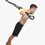 Indoor 2 Belts Long Resistance Bands , 210CM Suspension Trainer Bands
