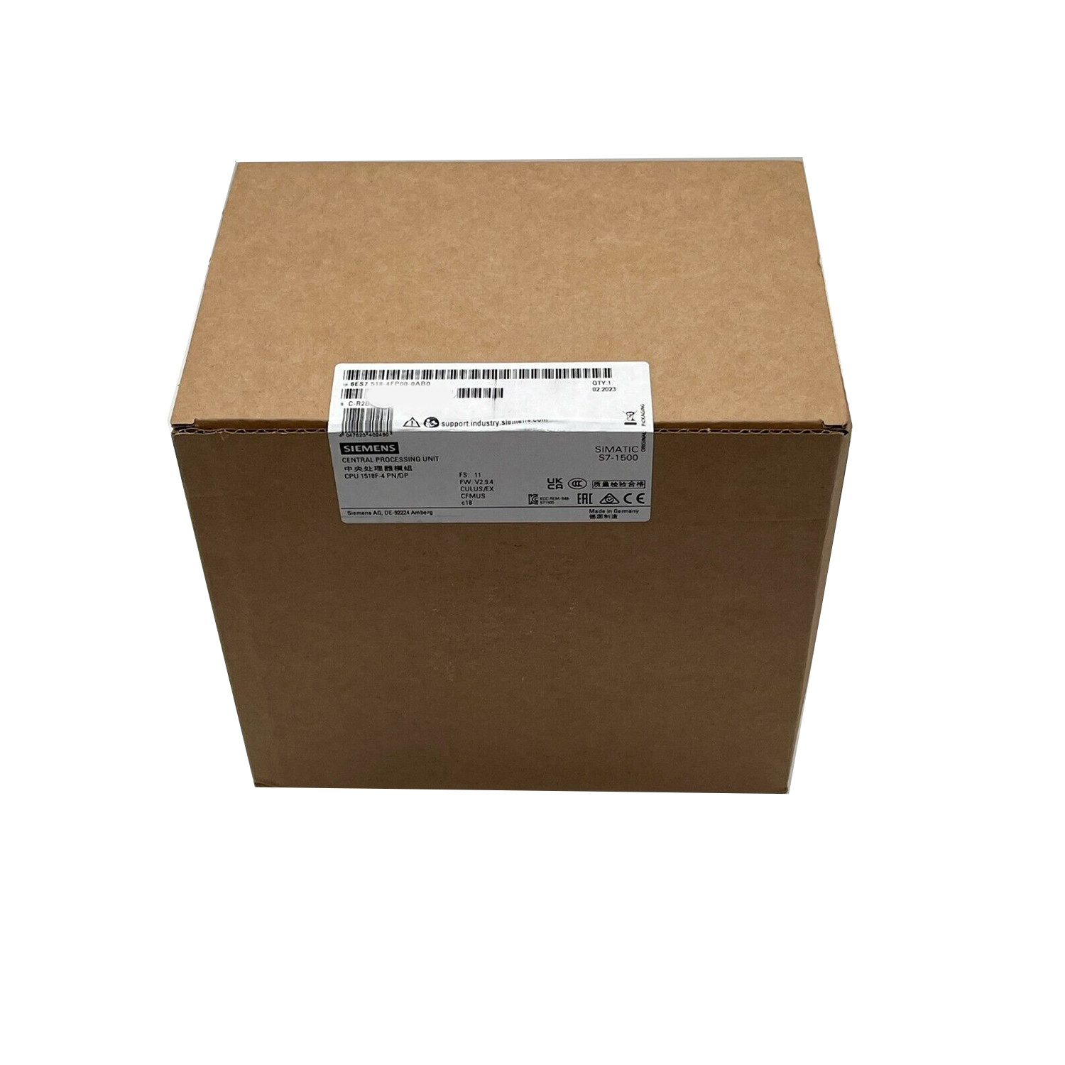 SIEMENS 6ES7518-4FP00-3AB0 PROFIBUS, 1 NS BIT PERFORMANCE, SIMATIC MEMORY CARD REQUIRED