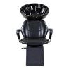 Buy cheap Black Fiberglass Hair Salon Shampoo Chairs With Stainless Steel Tap And Drain from wholesalers