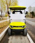 Yellow Color 2 Seater Golf Cart 4 Wheel 10 Inch Tire 70-100km With Lithium