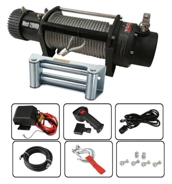 Buy cheap Heavy Duty Electric Winch 12000lbs SC12000X Hawse Fairlead Φ10mmx26m Rope from wholesalers