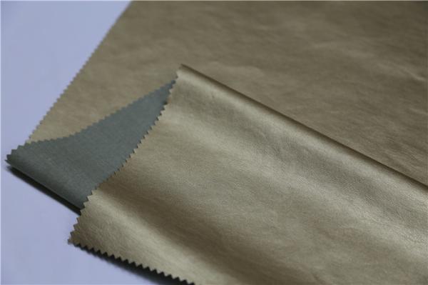 Buy cheap Light Pearl Gold Pu Synthetic Leather 0.35mm Thickness Abrasion Resistant from wholesalers