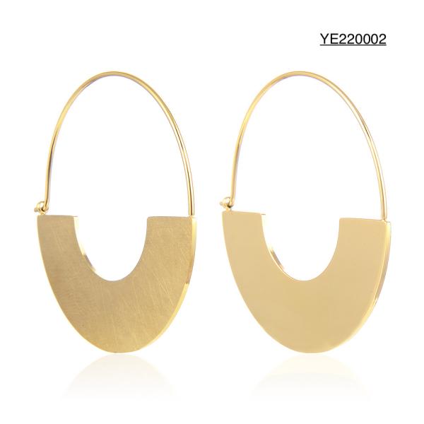 Buy cheap Celebrity style jewelry series earrings 18k gold stainless steel ear pendants from wholesalers