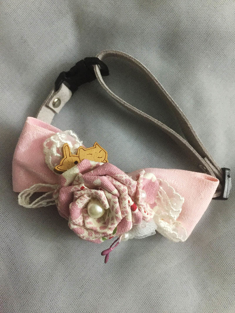 Sweet Custom Pet Collars / Flower Cat Collar Personalized Customized Logo