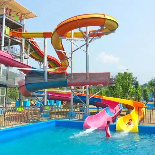 Buy cheap Colorful Open Body Amusement Park Water Slide Swirly Water Slide Anti UV from wholesalers