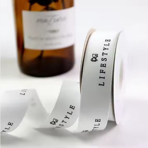 Custom Printed Polyester Grosgrain Ribbon Cotton Herringbone Tape Roll in Many Colors