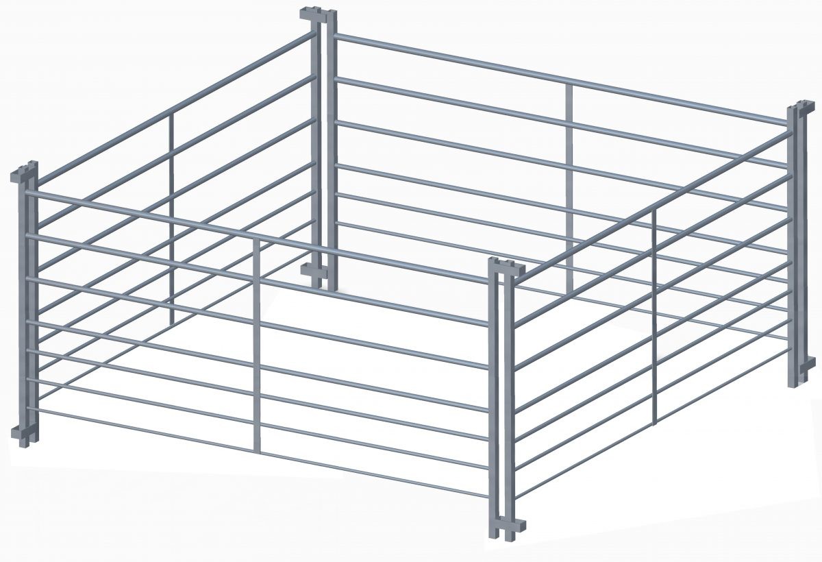Farm 1.8x2.1m Galvanized Iron Metal Cattle Portable Corral Fencing