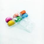 Bespoke PVC/PET plastic macaron packaging tray clear 6 cells blister tray