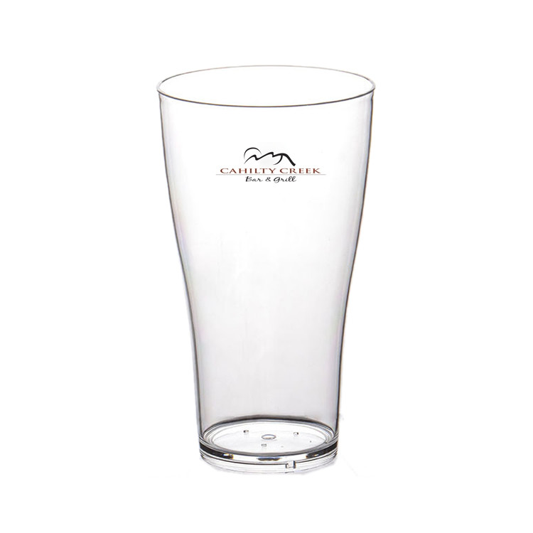 Nucleated Tulip Plastic Beer Glasses 560ml Unbreakable Polycarbonate Pint Glasses