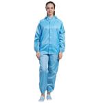 Dustproof Workshop ESD Anti Static Garments Uniform Zippers For Cleanroom