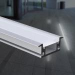 U Shape Recessed LED Profiles Channel Anodized painting For Floor Lighting