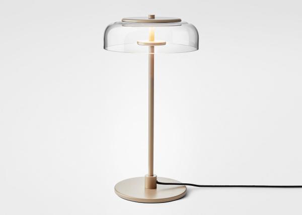Buy cheap Modern Simple Indoor Led Bedside Hotel Gold Small Glass Table Lamp from wholesalers