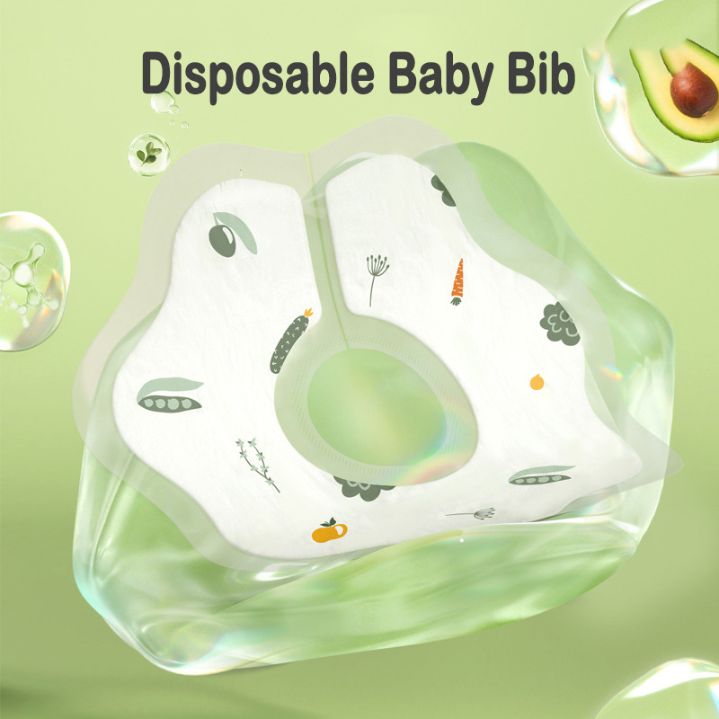 Disposable Soft Baby Coverall Bibs Waterproof For 2-4 Years Old With Print Pattern