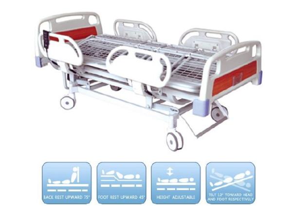 Buy cheap Center Control Lock Electric Medical Bed , Seven Functions Motor Adjustable Hospital Bed from wholesalers