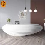 Buy cheap No bubbles Curved Oval Reception Desk Airport Reception Area Desk from wholesalers