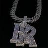 Buy cheap 1 Inch VVS Moissanite Pendant Charm 18k Hip Hop Diamond Necklace Letter Name from wholesalers