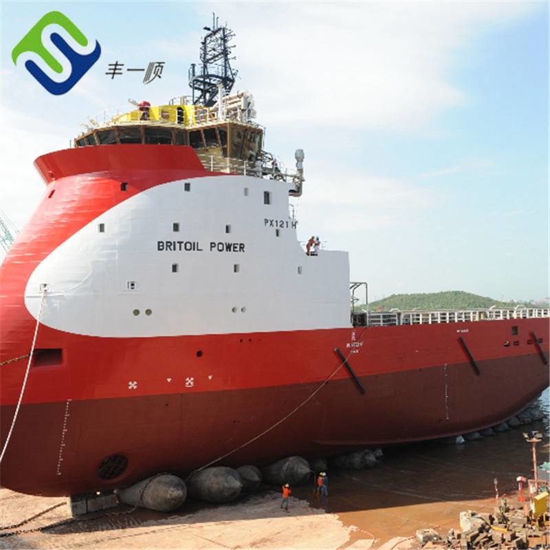 Marine rubber airbags used for ship launching and docking