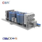 Double Towers Columns Drums Stainless Steel Belt Spiral Cooling Conveyor Freezer