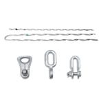 Hot - dip galvanized steel Cable Suspension Clamps for high voltage lines