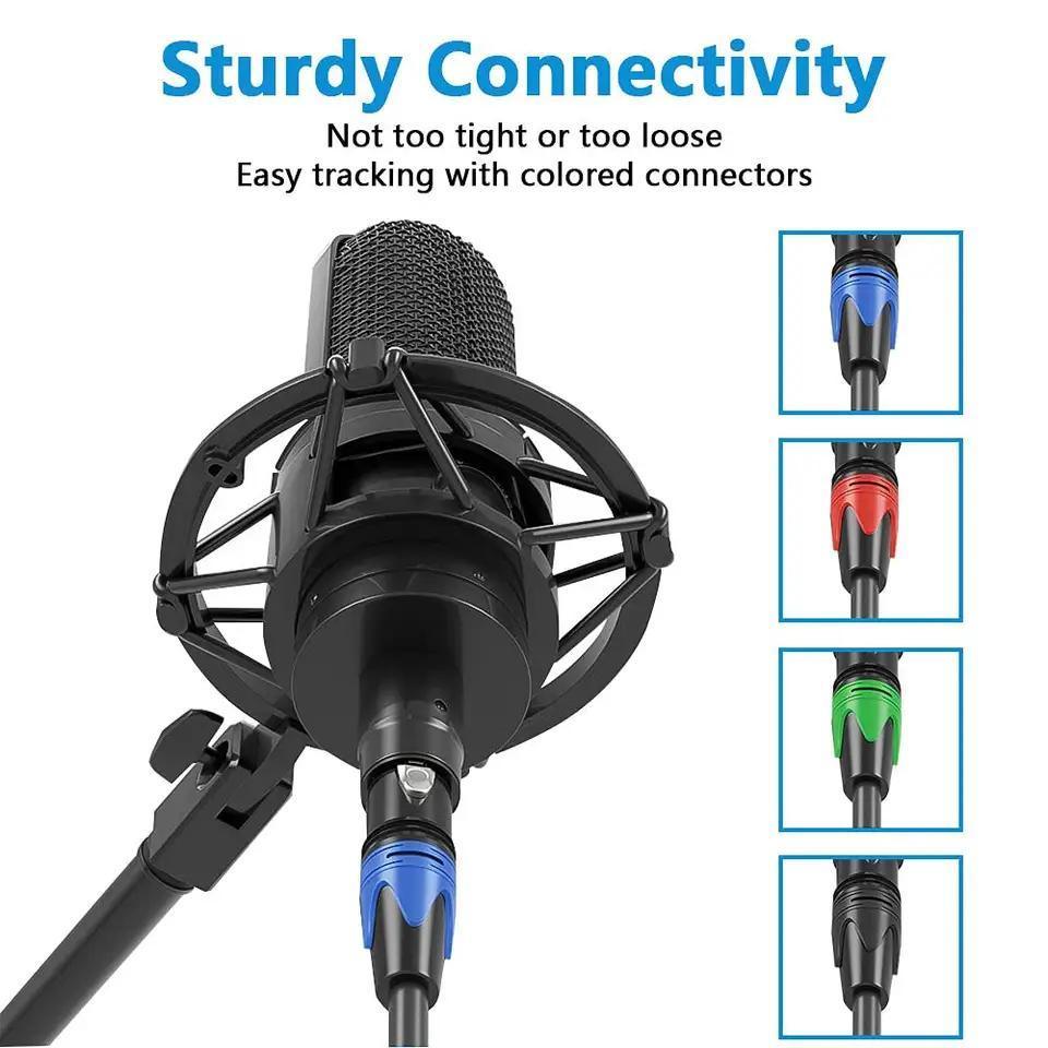 XLR to XLR Cable High Quality 3m 5m 10m 20m 100m Audio Mic Cable Connector Profecional 3 Pin Male to Female Microphone XLR Cable