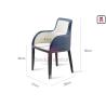 Buy cheap Dual Color Leather Upholstered Ahs Wood Dining Chair With Armrests from wholesalers