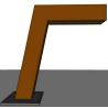Buy cheap Contemporary Double L Corten Steel Garden Water Features Rain Curtain from wholesalers