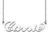 Buy cheap 55cm chain 0.07oz Custom Silver Necklaces 18K gold Carrie Style Name Necklace from wholesalers
