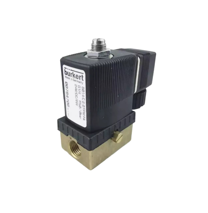 00295636 Electromagnetic Valve Burkert G1/2 2/2 Normally Open 12 Flow Hole FKM Brass Valve Body AC220V 1-32bar