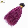 Buy cheap Afro Kinky Curly Dark Root Purple Ombre Virgin Human Hair Bundles For Sale from wholesalers