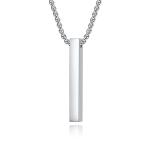 Fashion Jewelry Men's Cuboid Stainless Steel Necklace Stainless Steel Cross