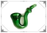 Green / Black Glass Hook Hand Smoking Pipe 4 Inches Pipe Hand Blown