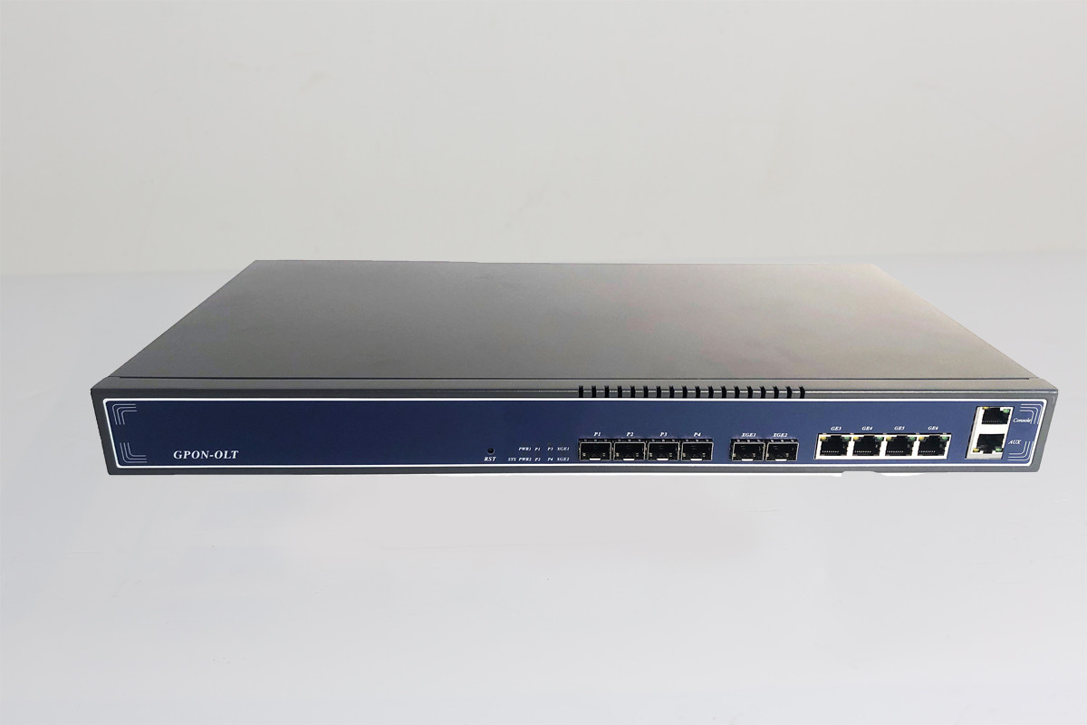 HiOSO Dual Power Supply 1U Rack OLT Fiber Optic Access 128 Terminals