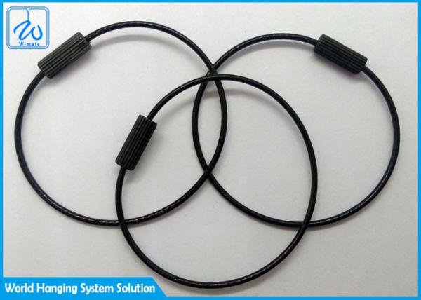 Buy cheap 316 Stainless Steel Cable Loop Key Ring Nylon Coated 1.2mm from wholesalers