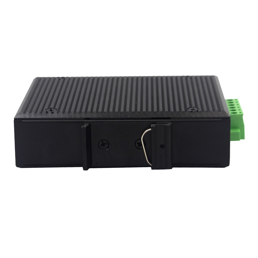 Din Rail 10/100/1000M Fiber To UTP Converter 24V Unmanaged Industrial Switch