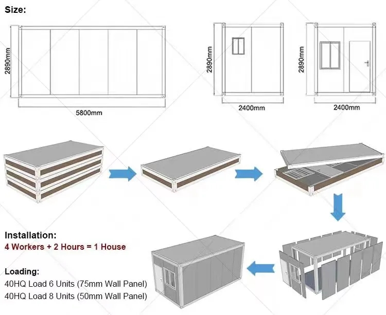 4 Bedrooms Prefab Homes Steel Structure Luxury Container House with Customized Color