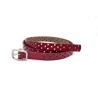 Buy cheap Red Thin Square Women's Genuine Leather Belts With Needle Buckle from wholesalers