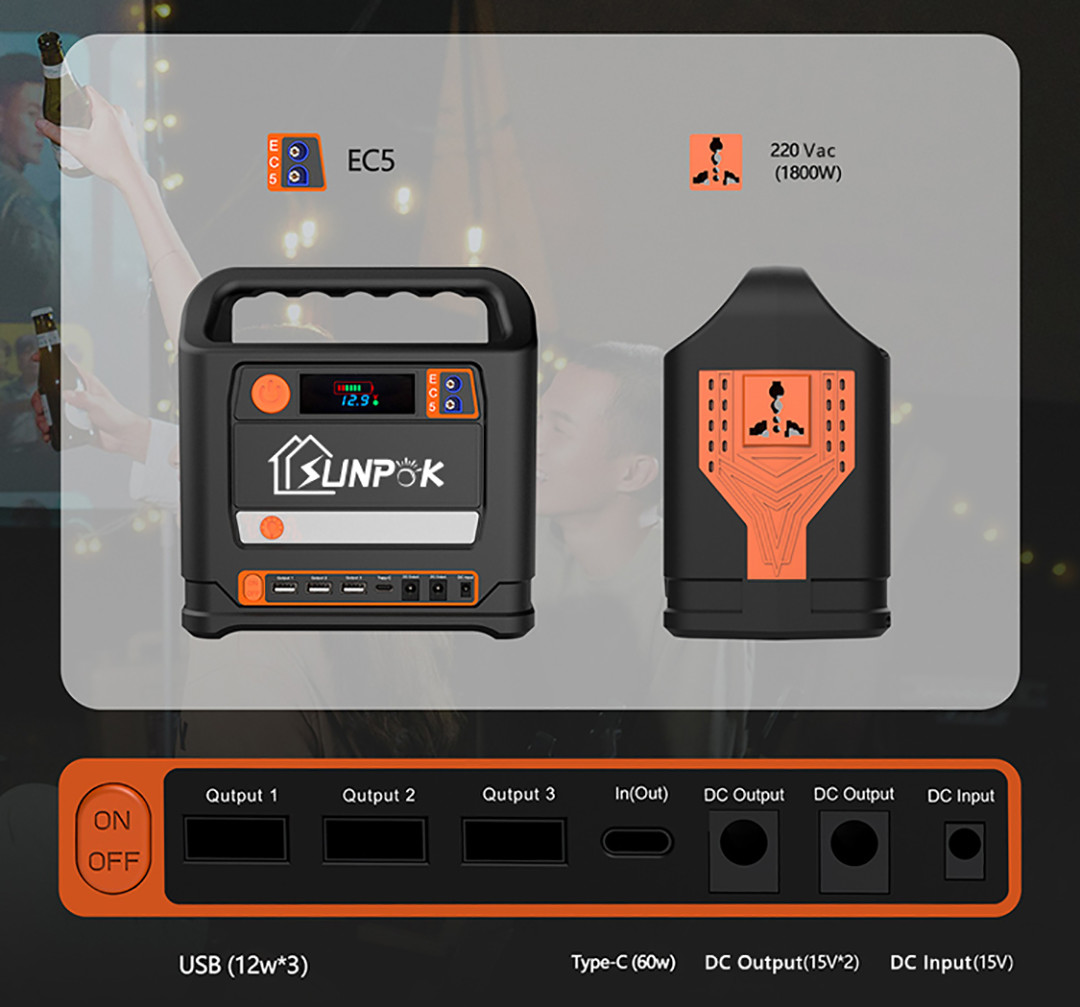 Energy Storage Lithium Portable Power Station 1000w Waterproof